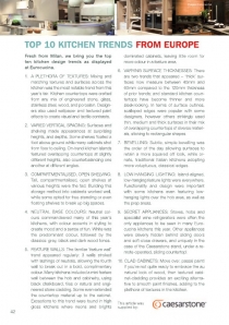 Top ten trends from Europe